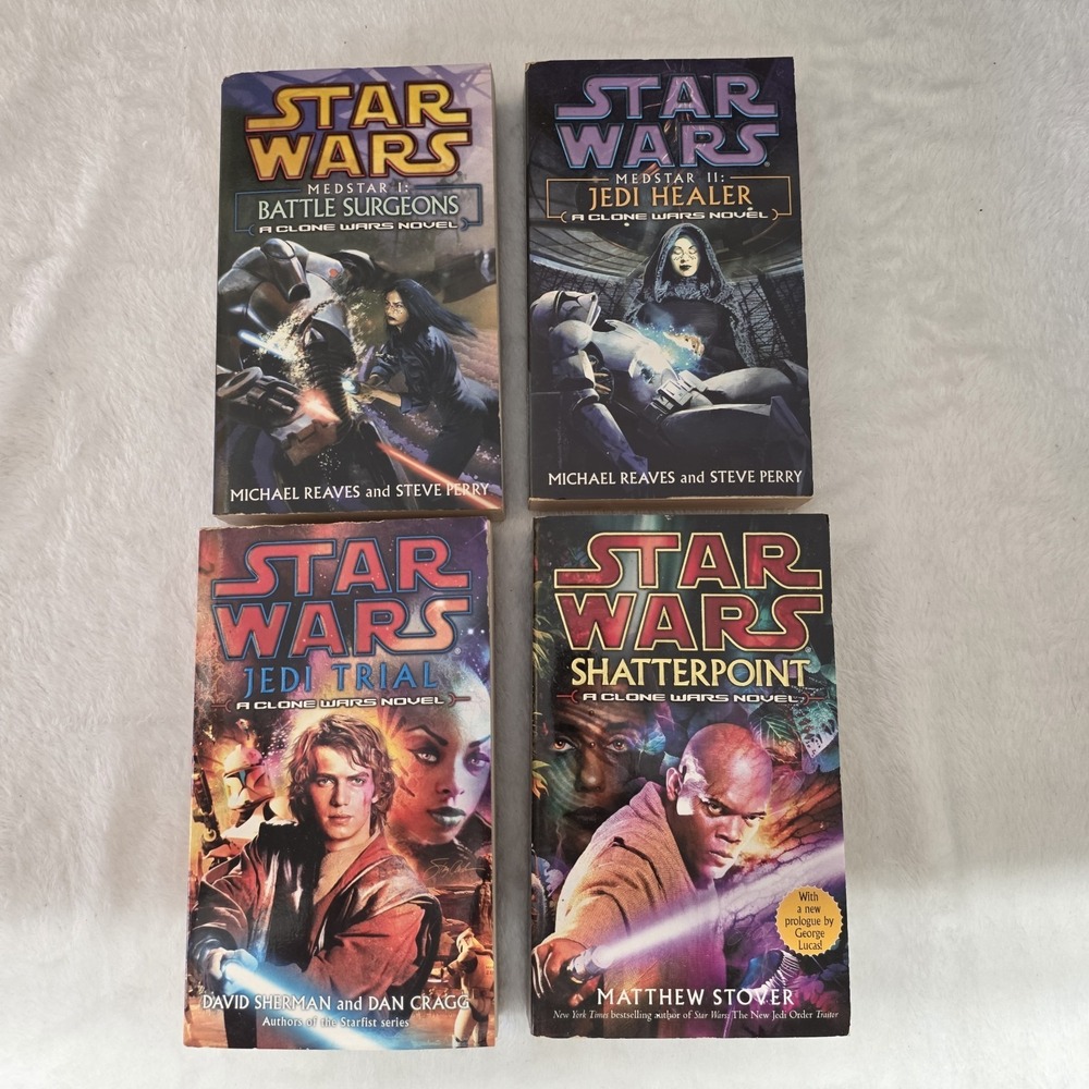Star Wars Clone Wars Novel Paperbacks Lot Of 4 Vintage Books